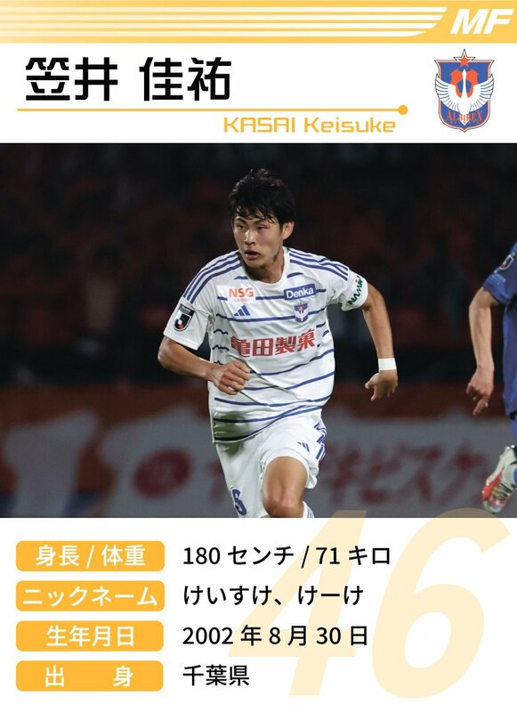 アルビレックス新潟 笠井 46 トップチーム（笠井 佳祐