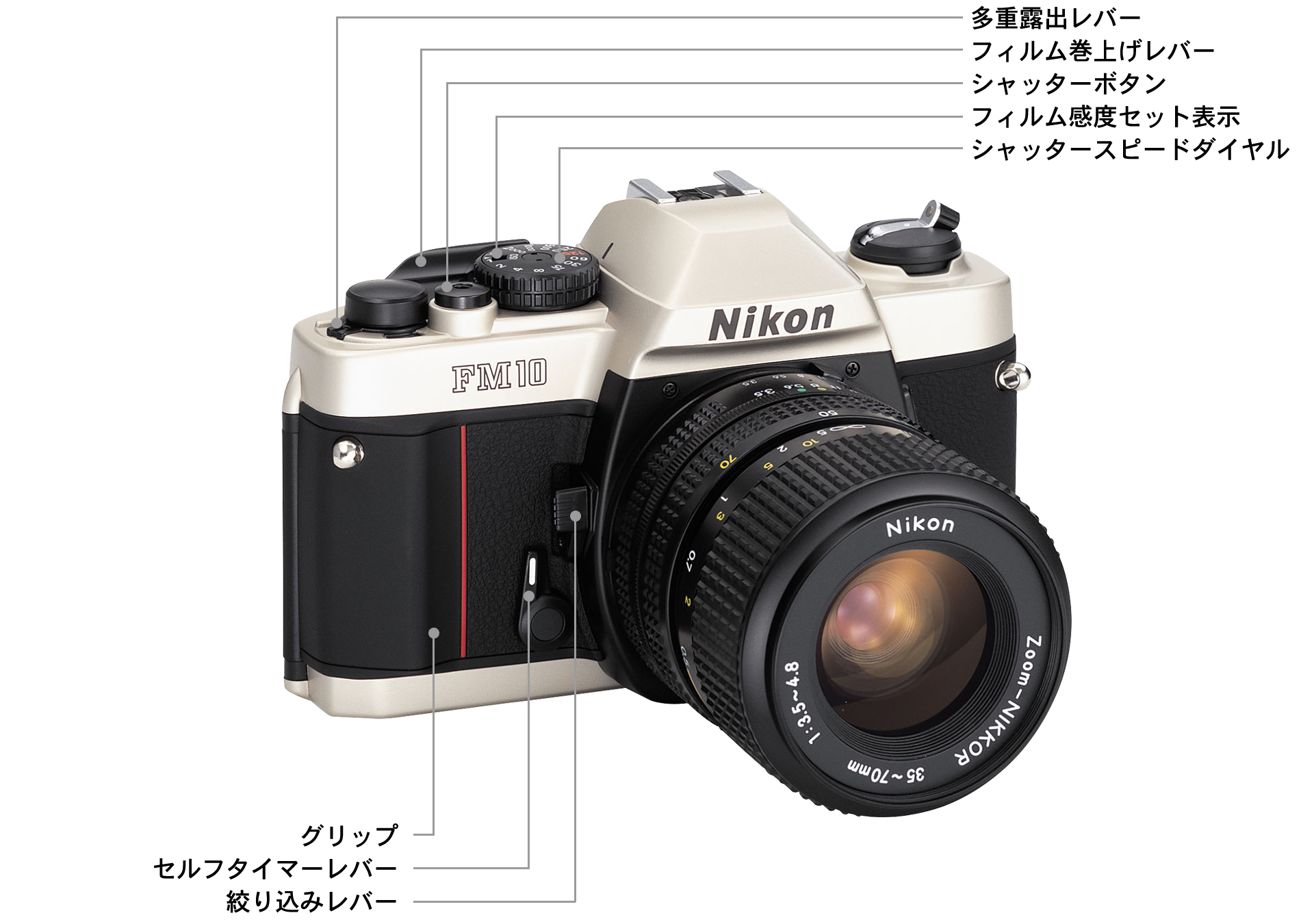 Nikon フィルム一眼レフカメラ「Nikon FM10」レンズ付き Nikon FM10