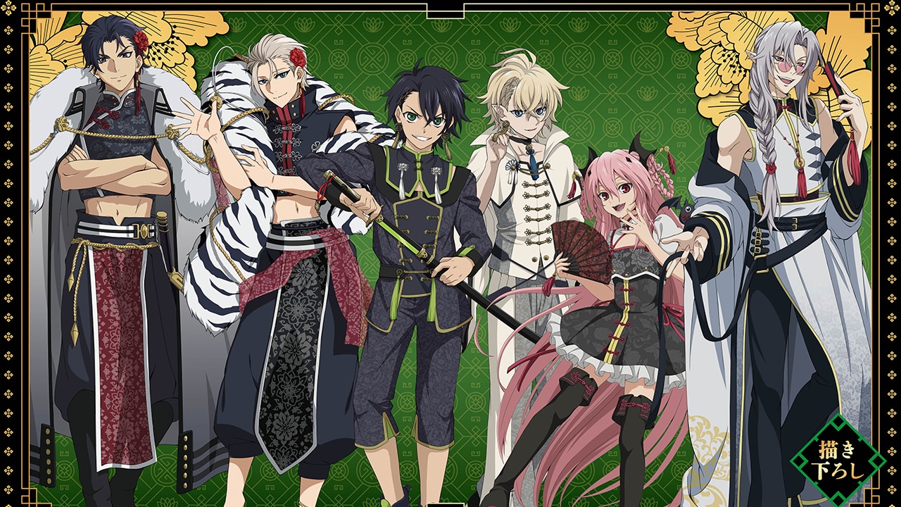 百夜優一郎 描き下ろしver 缶バッジ 終わりのセラフ カラ鉄 カラオケの鉄人