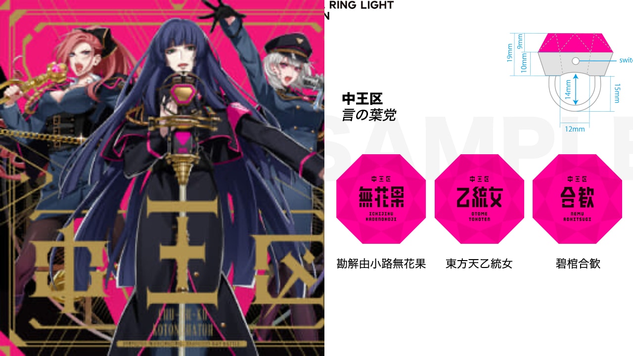 ヒプマイ 中王区 言の葉党 東方天乙統女 CD特典缶バッジ ヒプノシス