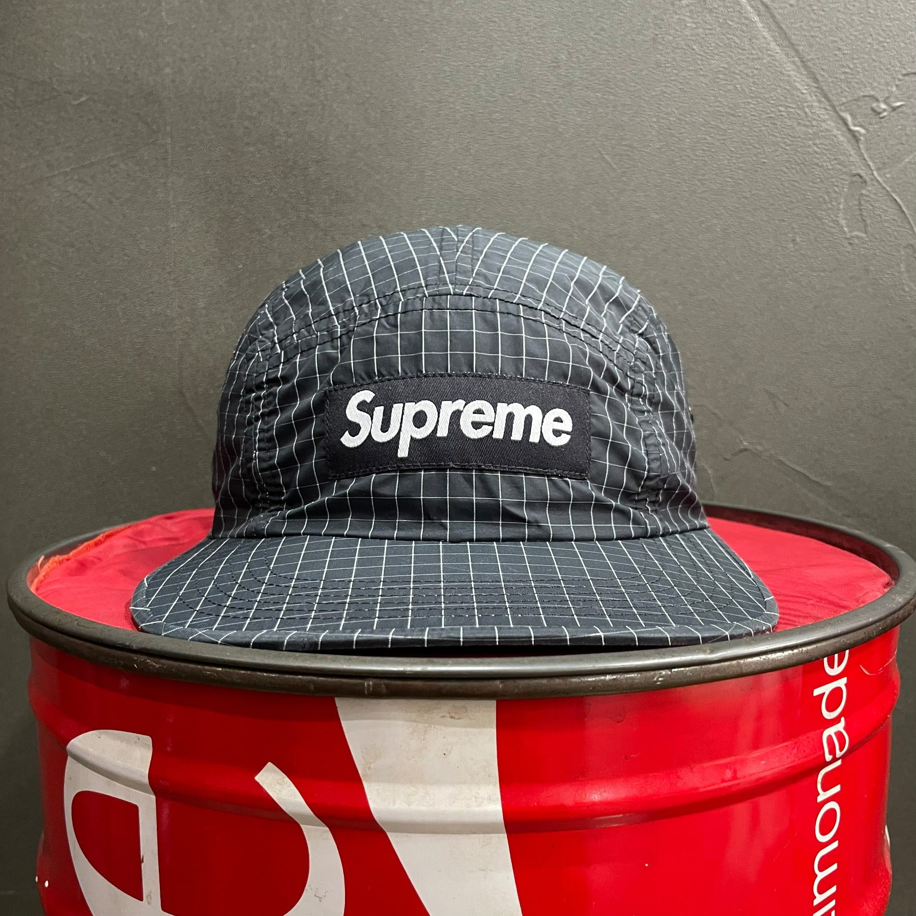 販売 Supreme Contrast Ripstop Camp Cap 黒 18ss 新品】タグ付