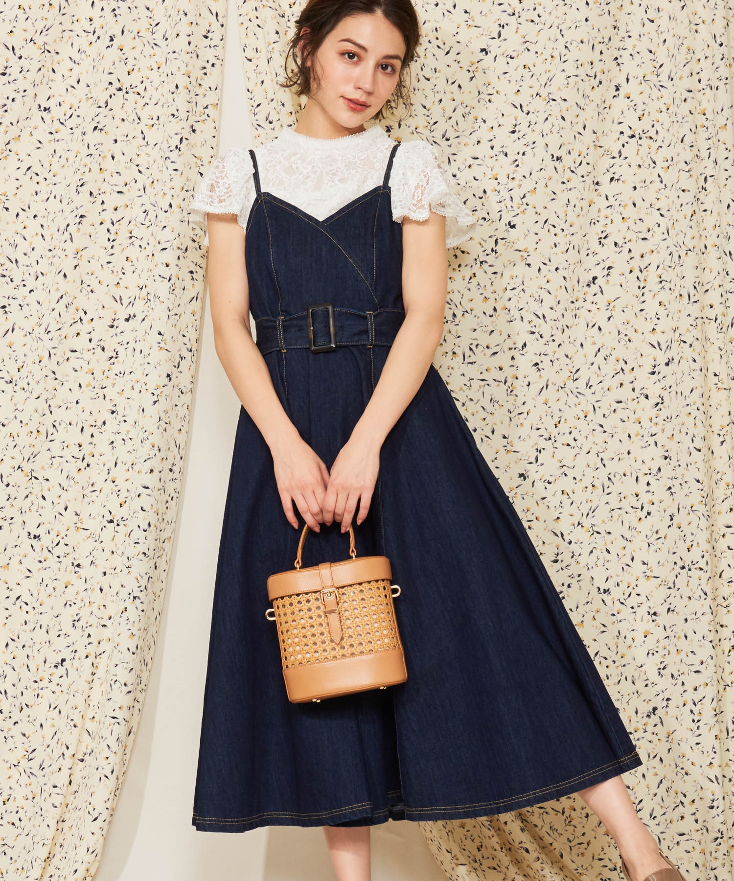 ベルト付デニムキャミワンピ | キャミワンピース | NOELA OFFICIAL WEB