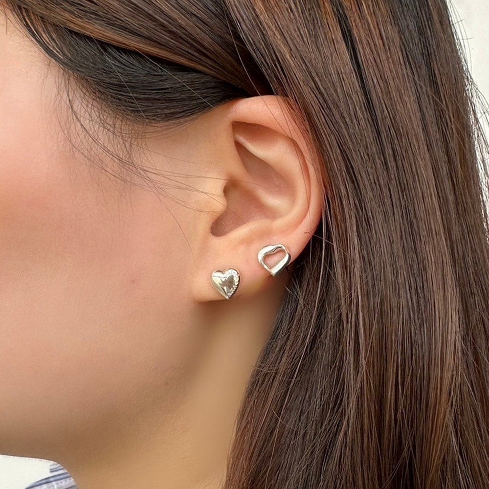 シルバーハートピアス（片耳用）｜シングルピアス｜ノジェス 公式