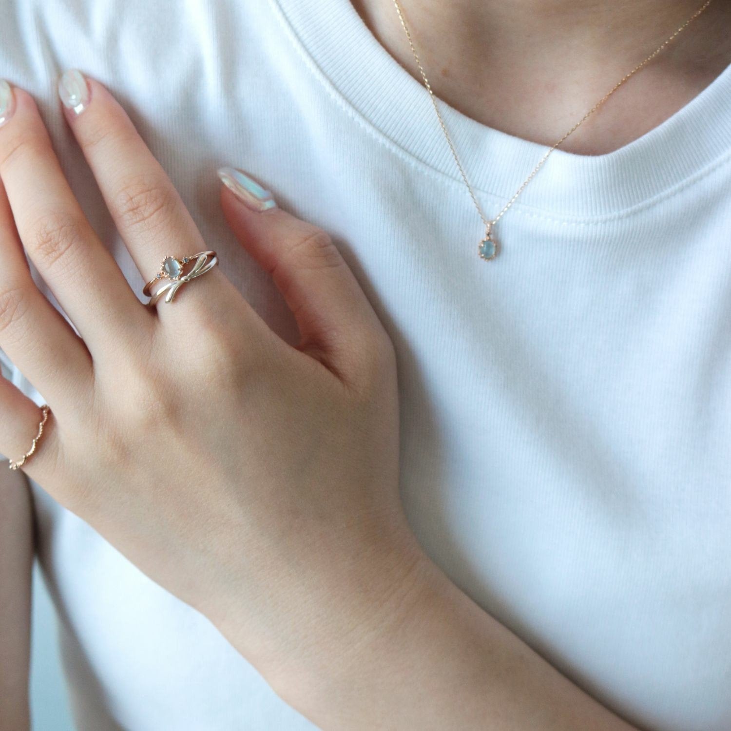 K18 ピアス アガット エテ 4℃ アーカー ココシュニック好も♪ 【公式