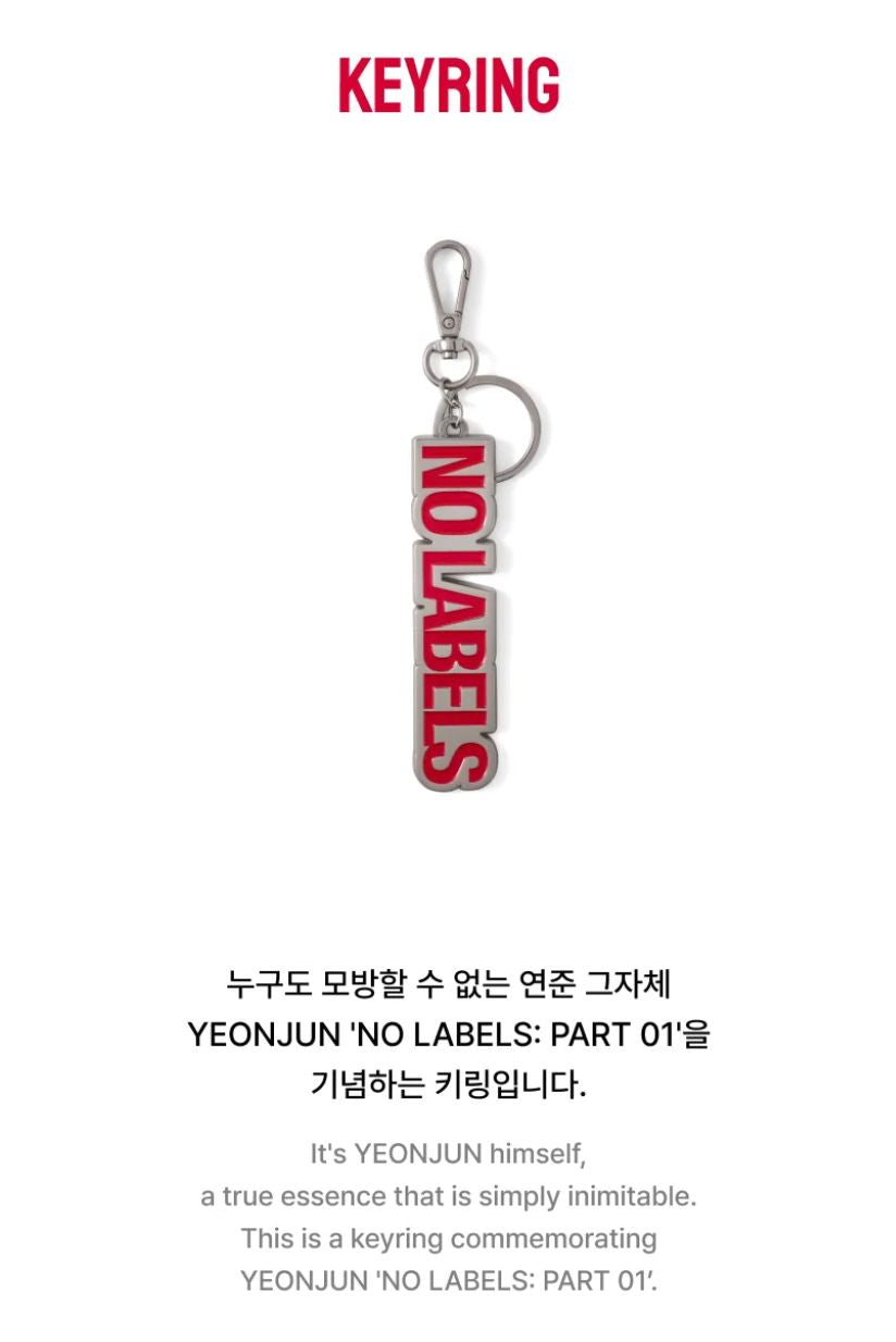 YEONJUN (TXT) - KEYRING & EARRINGS (NO LABELS: PART 01 ALBUM OFFICIAL