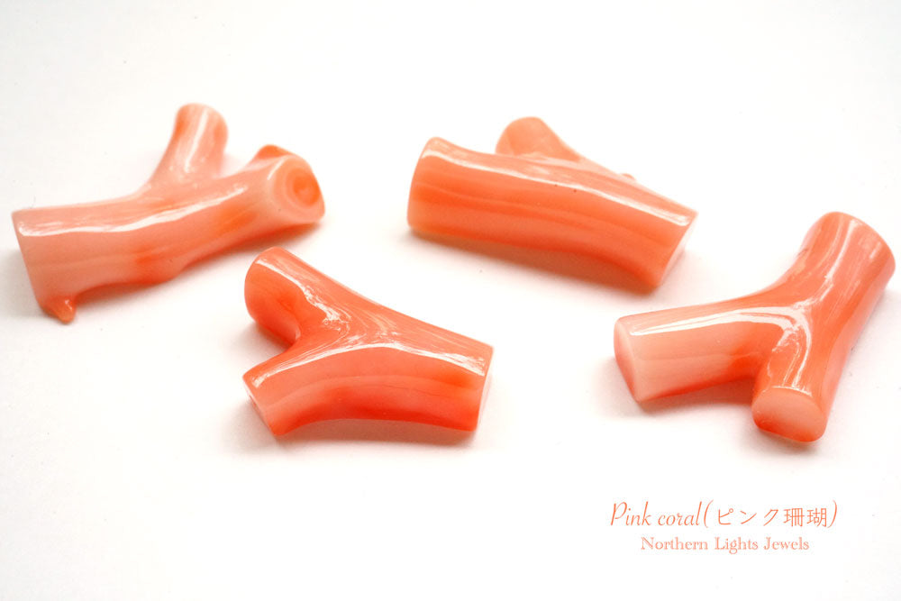 天然サンゴ 枝状コーラル ピンクオレンジ 天然サンゴ 枝状コーラル