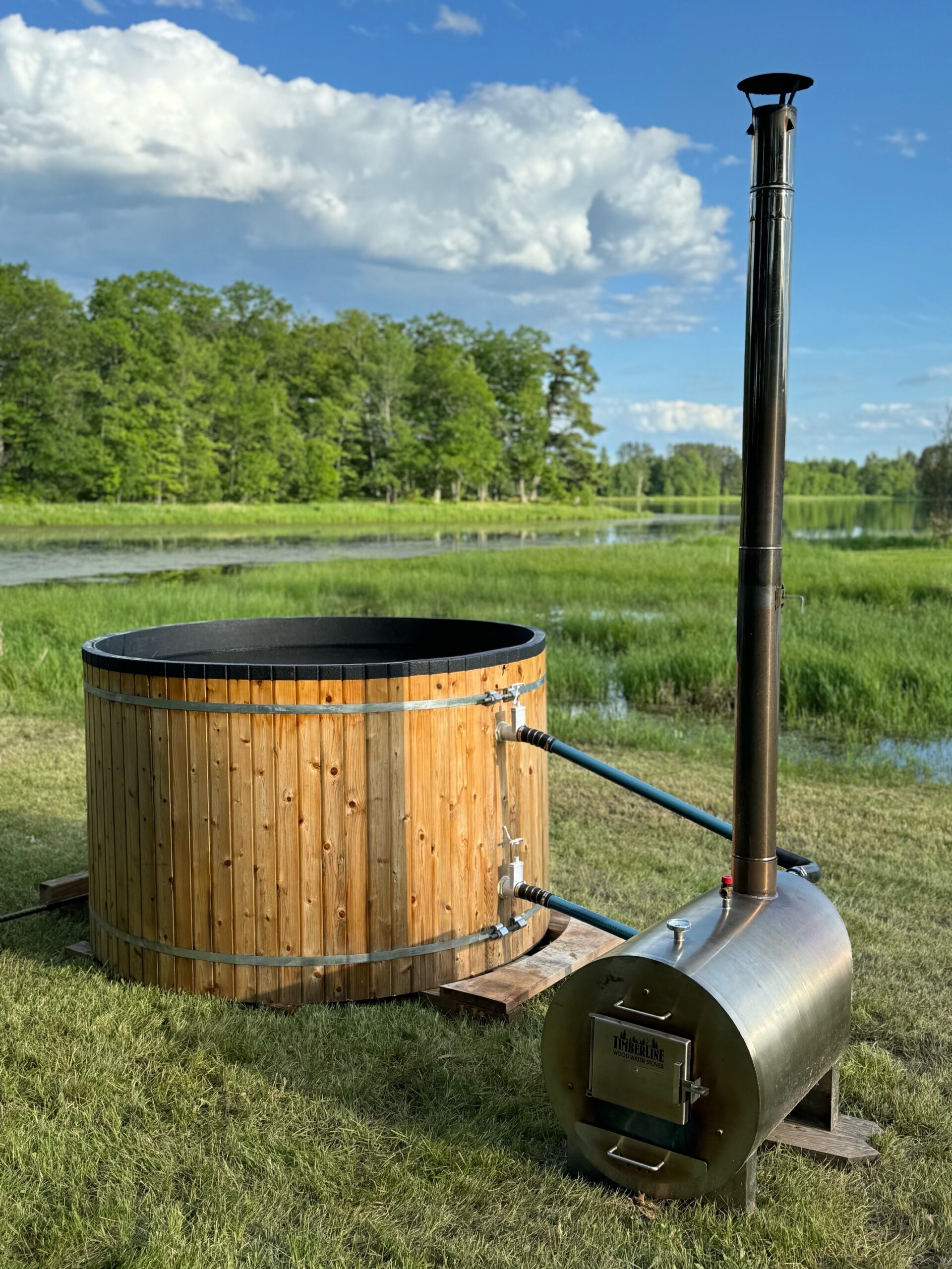 Heritage Cedar Hot Tub / Wood Fired Boiler - Nordic Legend Products