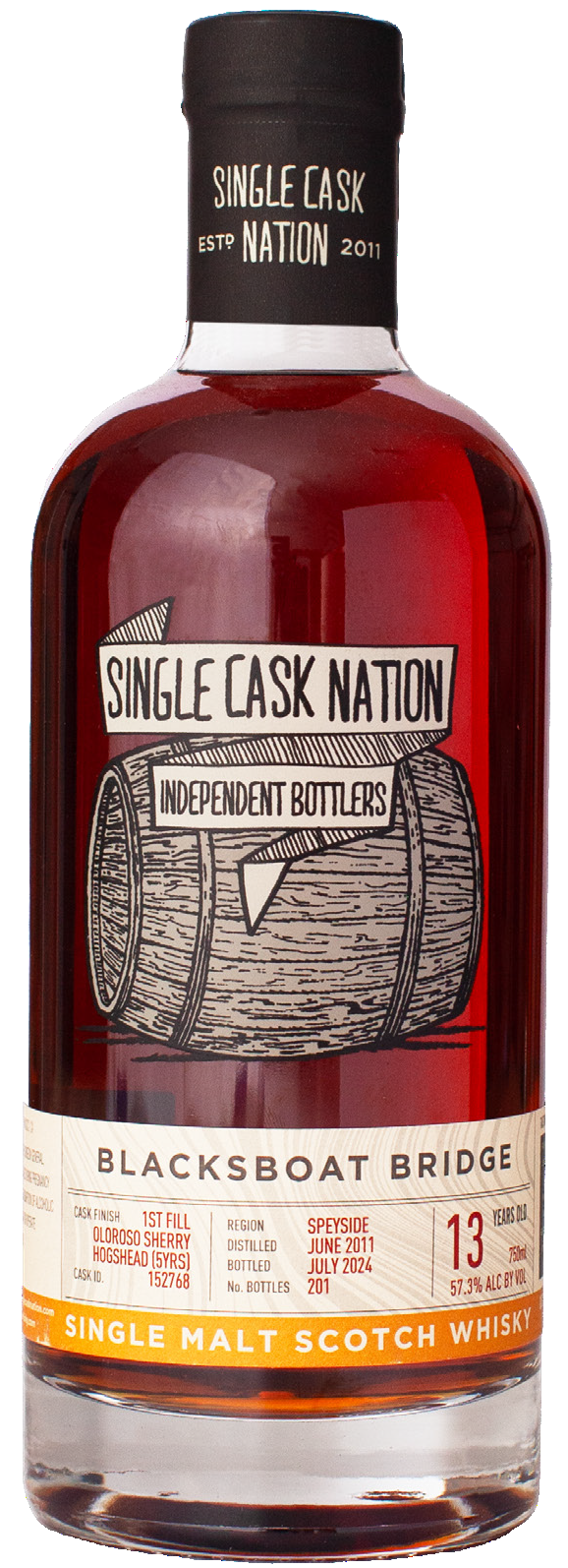 SINGLE CASK NATION BLACKSBOAT BRIDGE 13年 Blacksboat Bridge Years