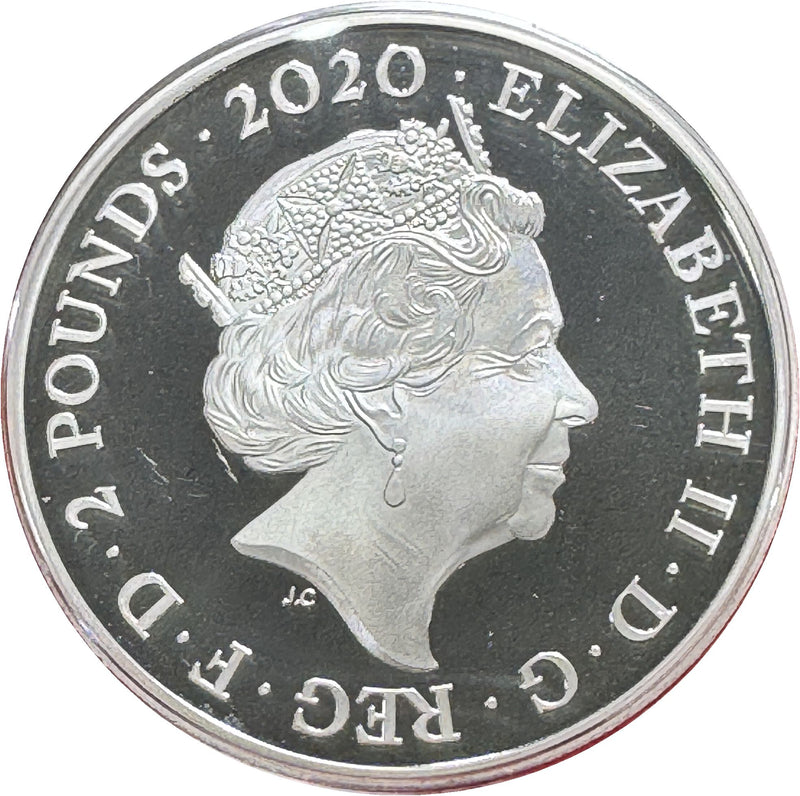 イギリス 2ポンド銀貨 1オンス 2020年 デヴィッド・ボウイ – 野崎コイン