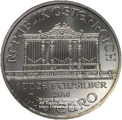 オーストリア ウィーン ハーモニー銀貨 2018 1オンス – 野崎コイン