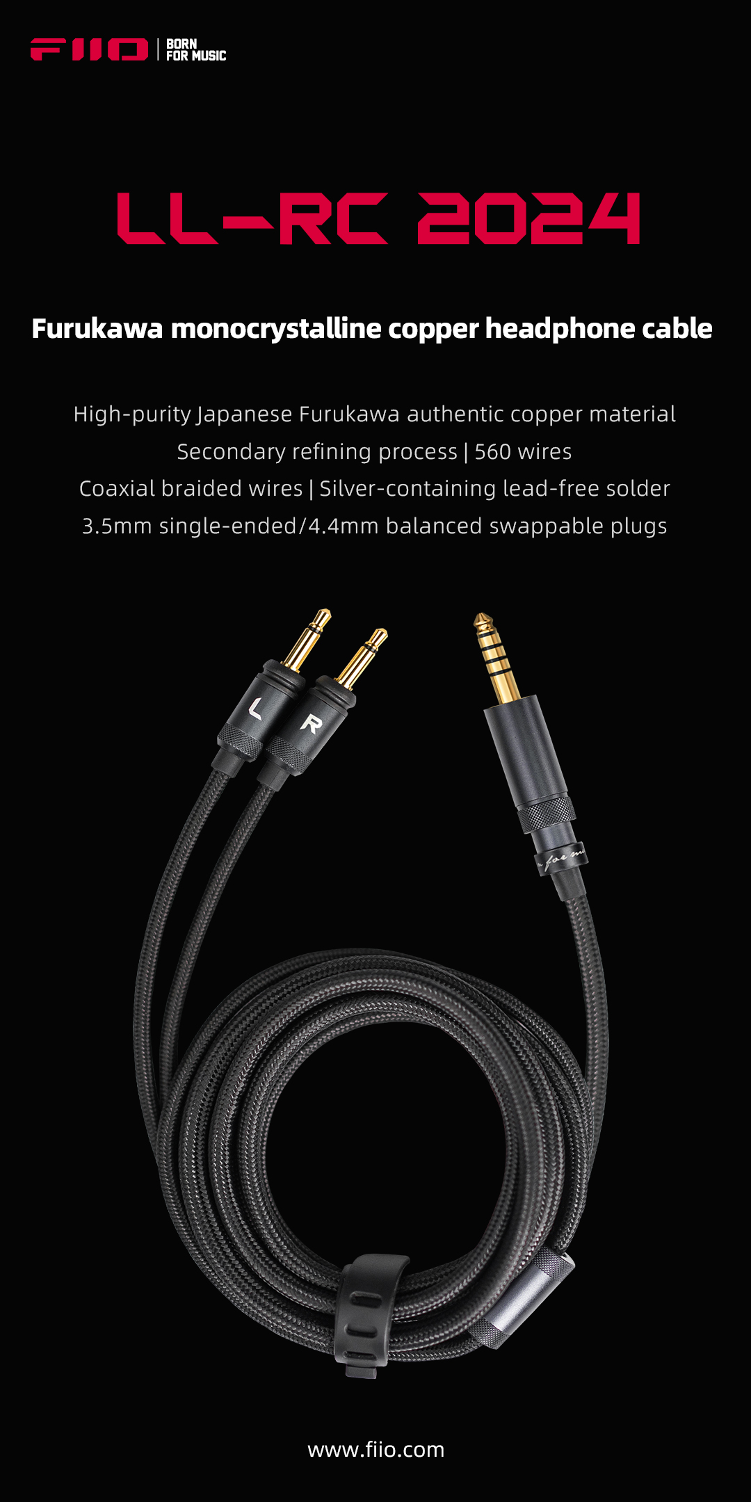 Furukawa Monocrystalline Copper Headphone Cable LL-RC 2024 Is