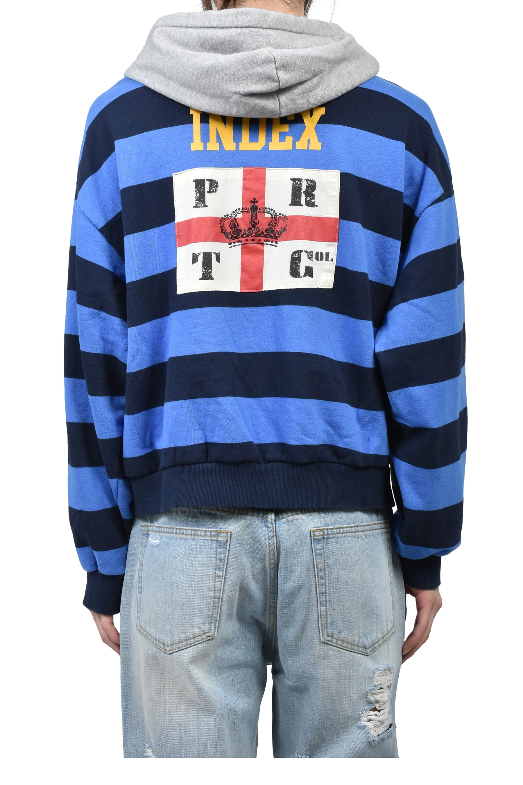 Protocol Index プロトコルインデックス FW25 STRIPE POLO HOODIE