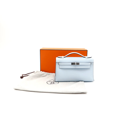 エルメス HERMES ポシェットケリー ハンドバッグ Z刻印 ライトブルー