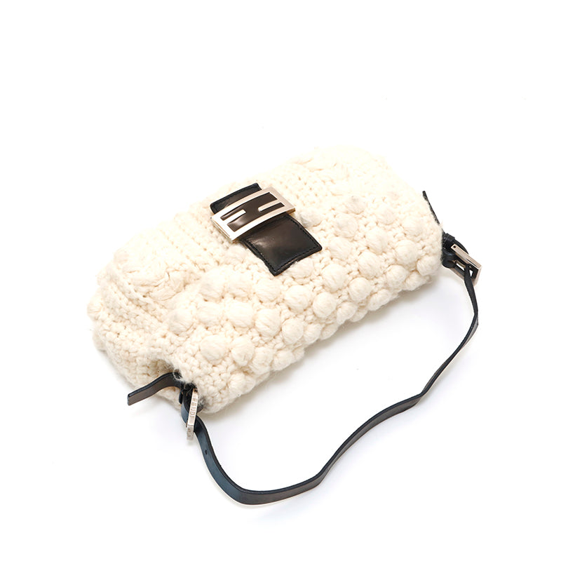FENDI マンマバケット 編み込み ウール カシミヤ ニット FENDI マンマ