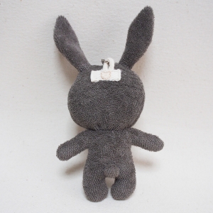 オーガニックコットン ぬいぐるみチャーム 母の日黒うさぎ | 天然素材