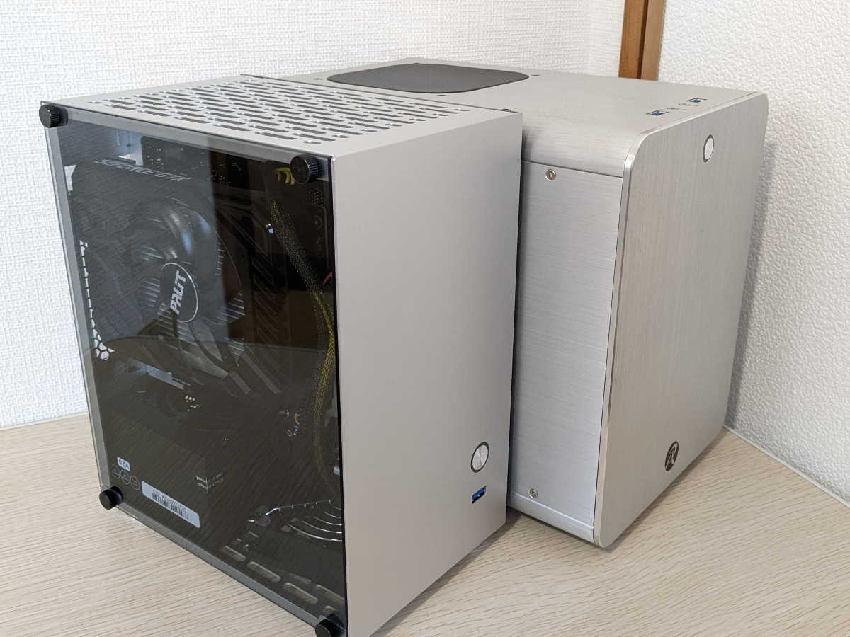 ミニITXPCケース＆SFX850W電源セット(ライザーケーブル＆ファン付き