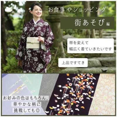 未使用美品✨】東レシルック 洗える着物 小紋 織物調 黒色 横段 飛