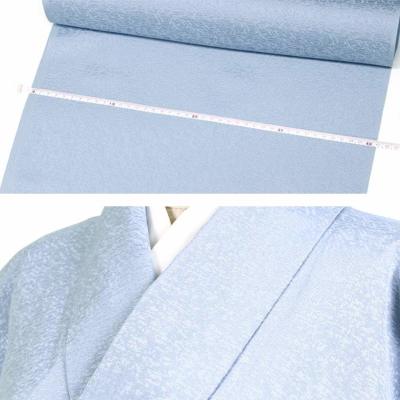 東レシルック ゆうゆう】208紋意匠 ふくれ織無地-薄ブルー系【ワイド