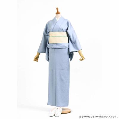 東レシルック ゆうゆう】208紋意匠 ふくれ織無地-薄ブルー系【ワイド