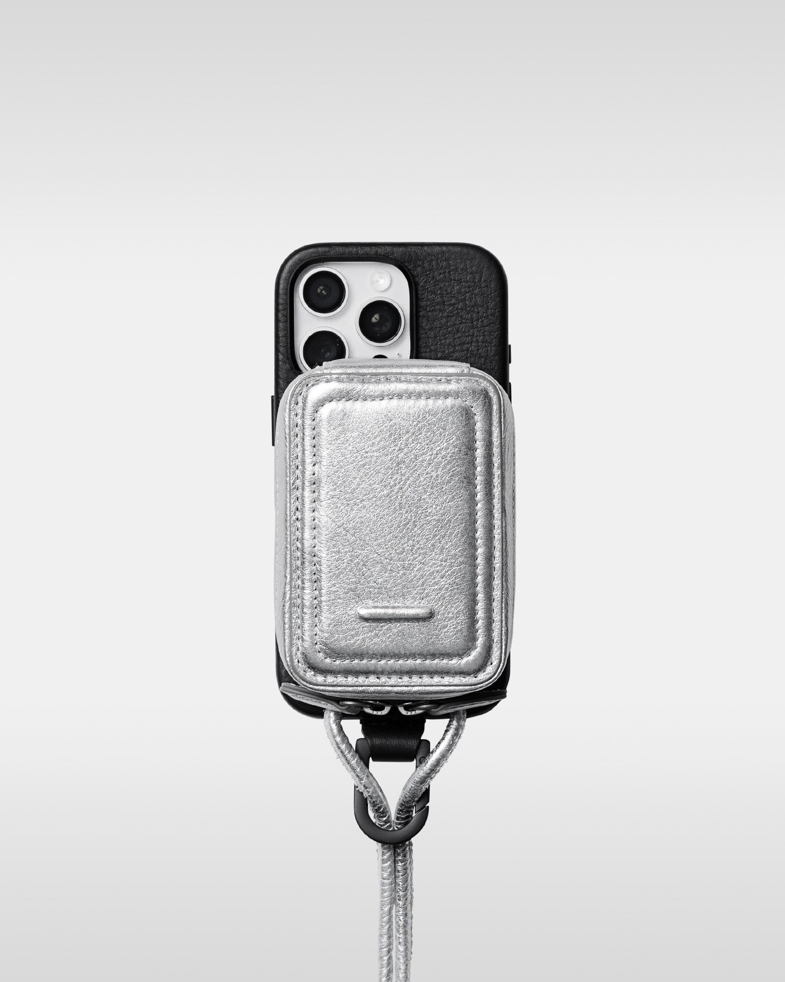 レザー製 iPhoneケース セット / ストラップ付スマホケース / スマホ