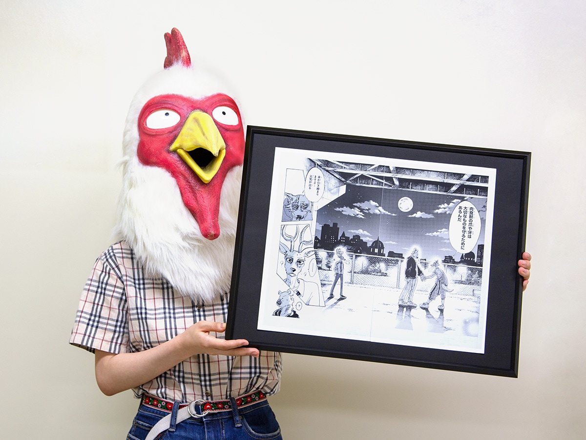 BEASTARS 板垣巴留先生直筆サイン入り複製原画 ジュノ A3 額縁付き