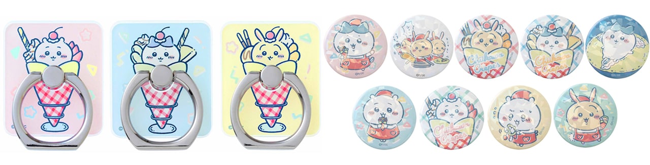 ちいかわらんど原宿店とマリオンクレープのコラボ商品。左が