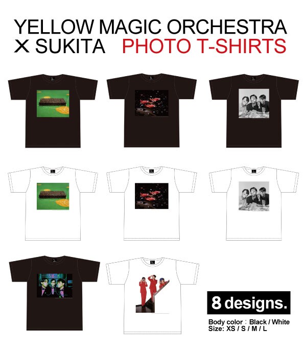 Yellow Magic Orchestra 鋤田正義フォトアートTシャツ Yellow Magic