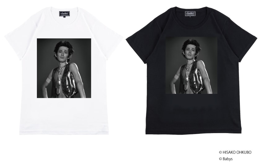 忌野清志郎の若き姿をプリントしたTシャツ＆ヒトハタウサギBE@RBRICK
