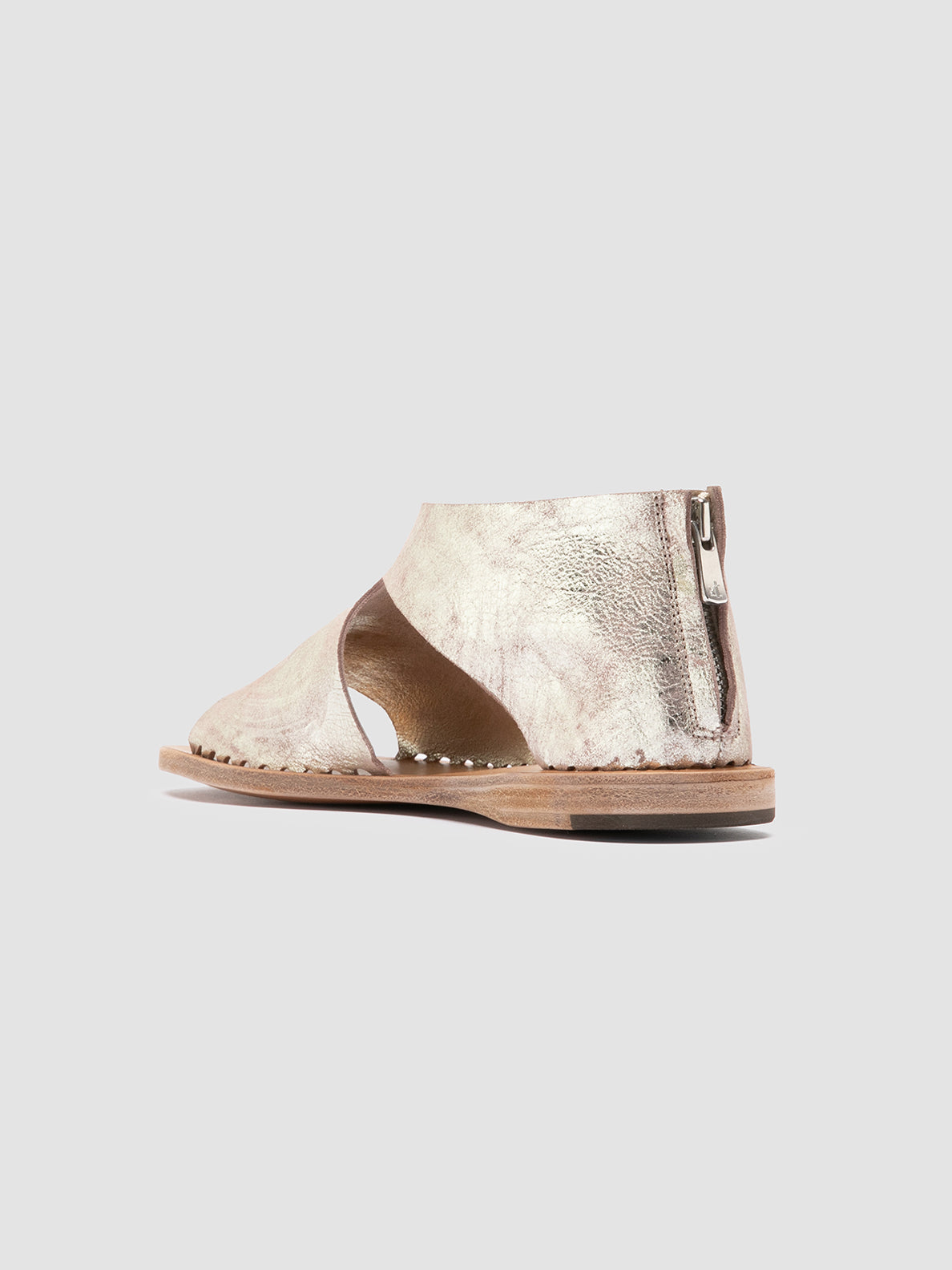 Women's Platinum Leather Sandals: ITACA 047 – Officine Creative