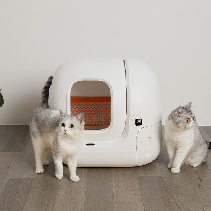 写真赤丸の所にオシッコ跡有 PETKIT PURA MAX 猫 自動トイレ 自動ネコ