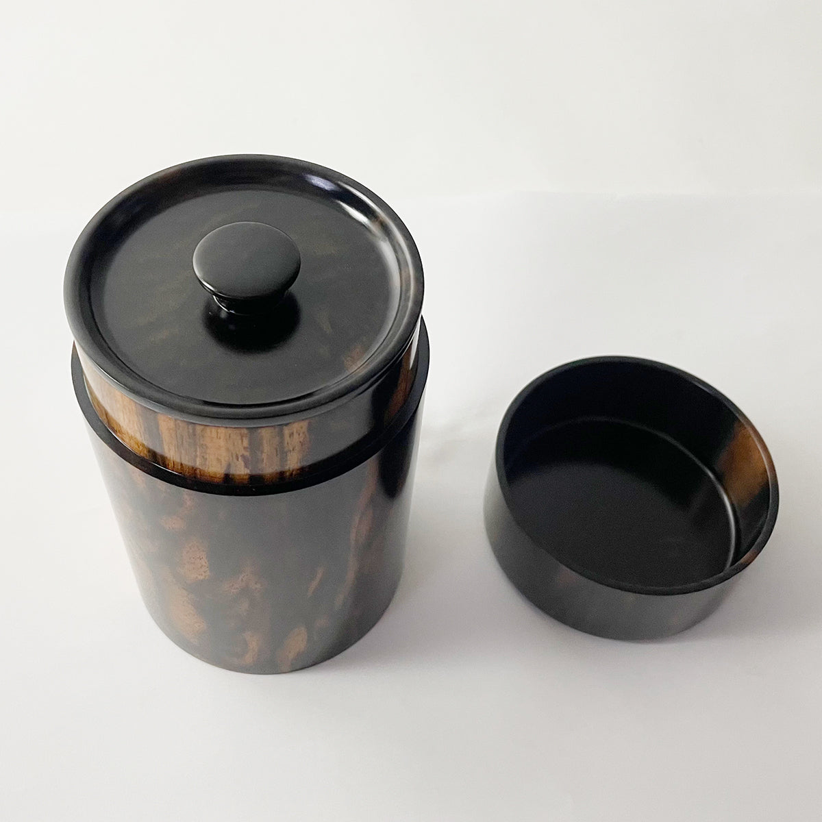 上杢】【黒柿】茶筒 大（現品限り） – おかや木芸