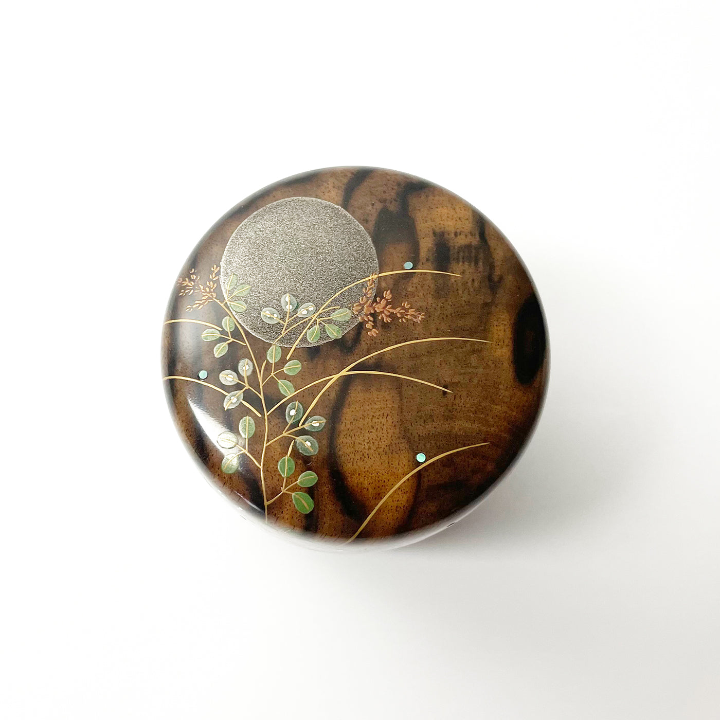 特上杢】【黒柿】蒔絵 中棗 （現品限り） – おかや木芸