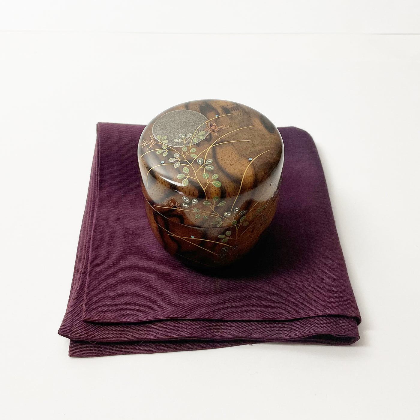 特上杢】【黒柿】蒔絵 中棗 （現品限り） – おかや木芸