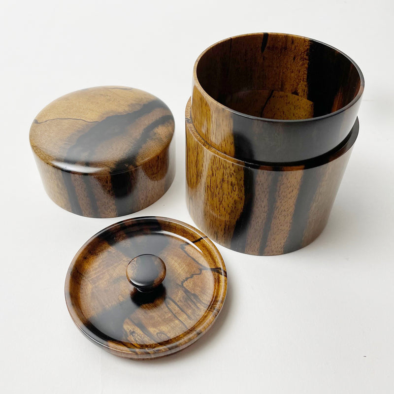 黒柿】茶筒 中 上丸 – おかや木芸