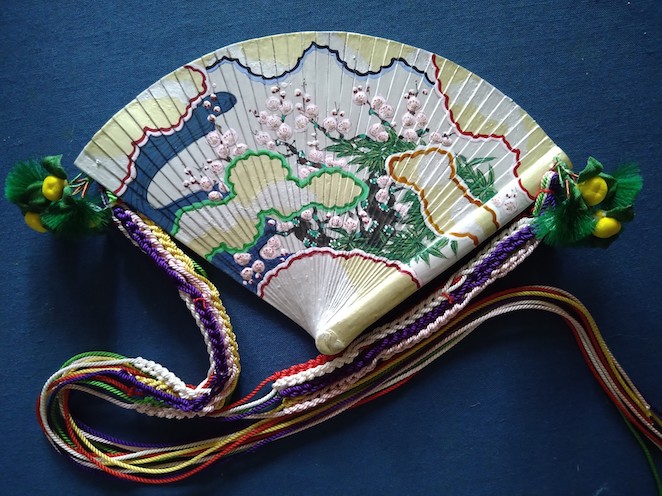 師鯉江良二】中島勝乃利『eternamente 永遠に②』飾扇（宮脇売扇庵仕）