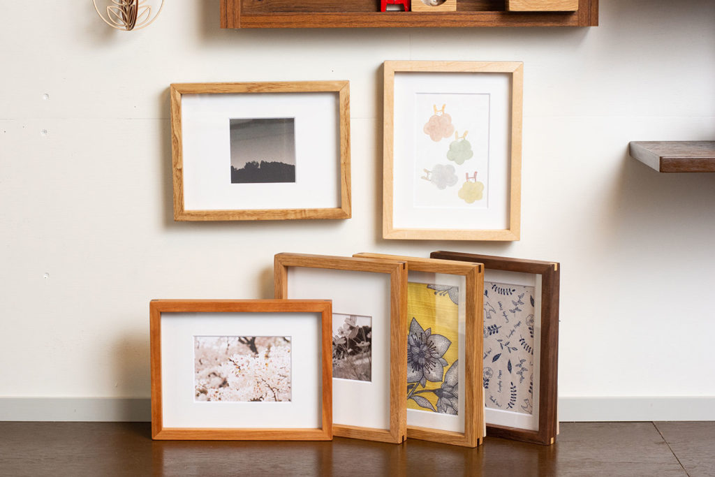 無垢材のフォトフレーム ましかく/L判/2L判/ハガキ（ポストカード