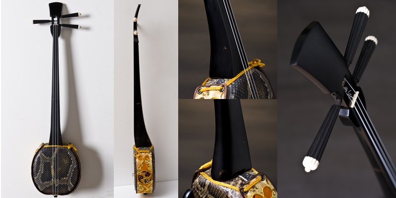 沖縄三線 三線 久場の骨型 シーサー柄 「弾く・見る・飾る」 沖縄三線