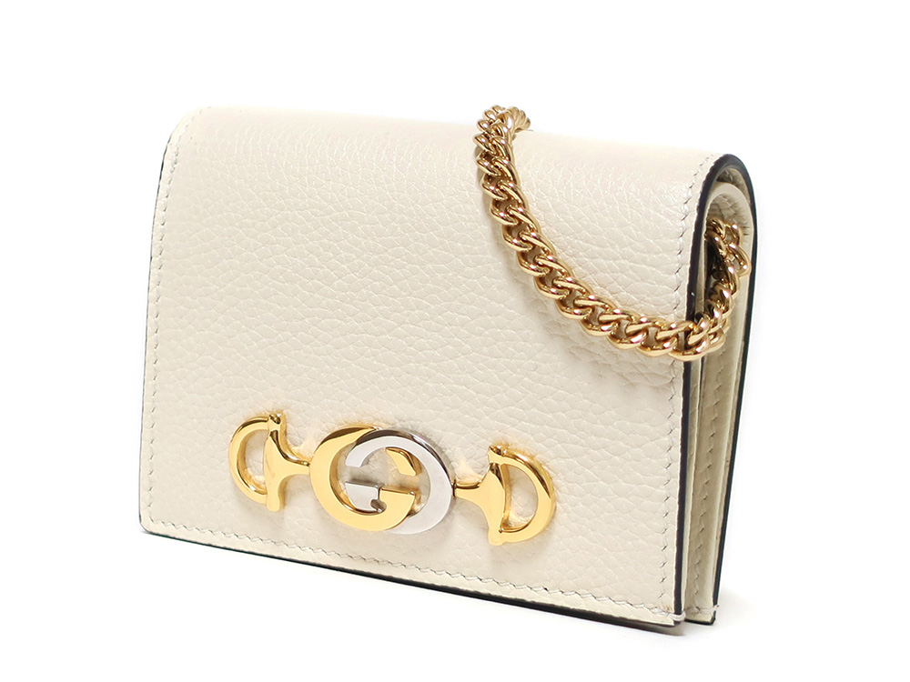 グッチ ズゥミ チェーン付 財布 アイボリー 570660 | 【オオクラヤ