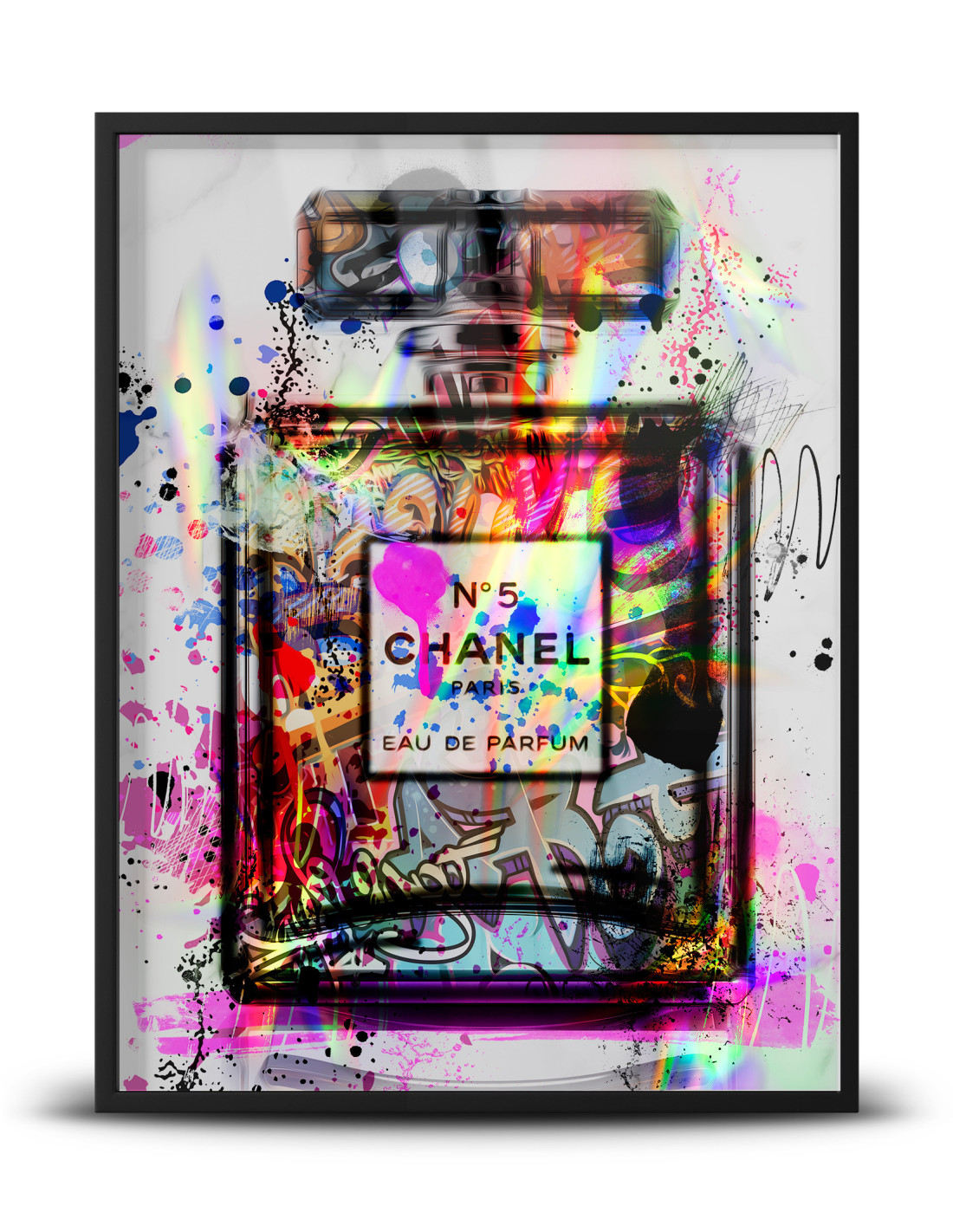 Chanel No.5 Canvas, Plexiglass, and Dibond Art - Pop-Art by Schevsky