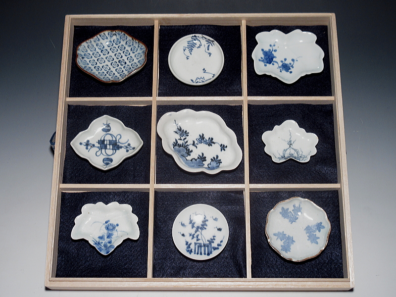 古伊万里 染付小皿10枚 江戸時代後期