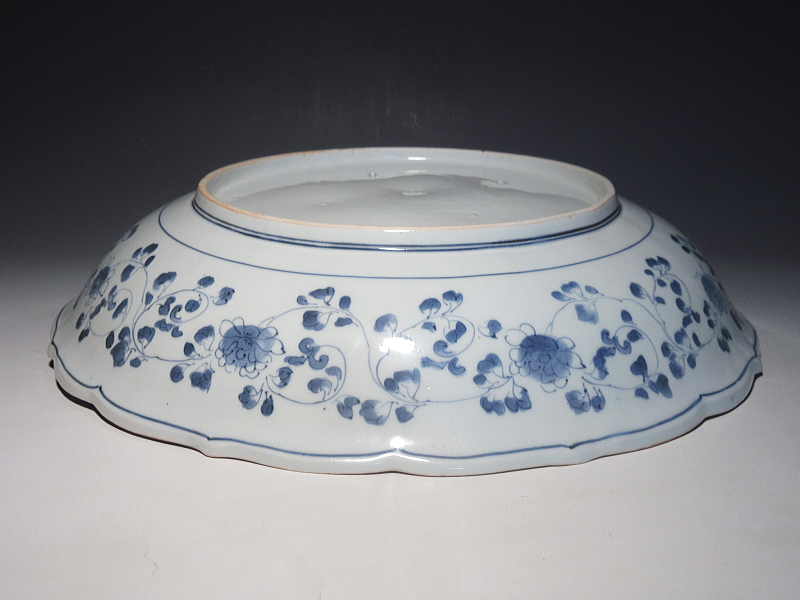 古伊万里 藍柿右衛門 花鳥文 大鉢【延宝】 ｜ 古陶磁 大林師友堂