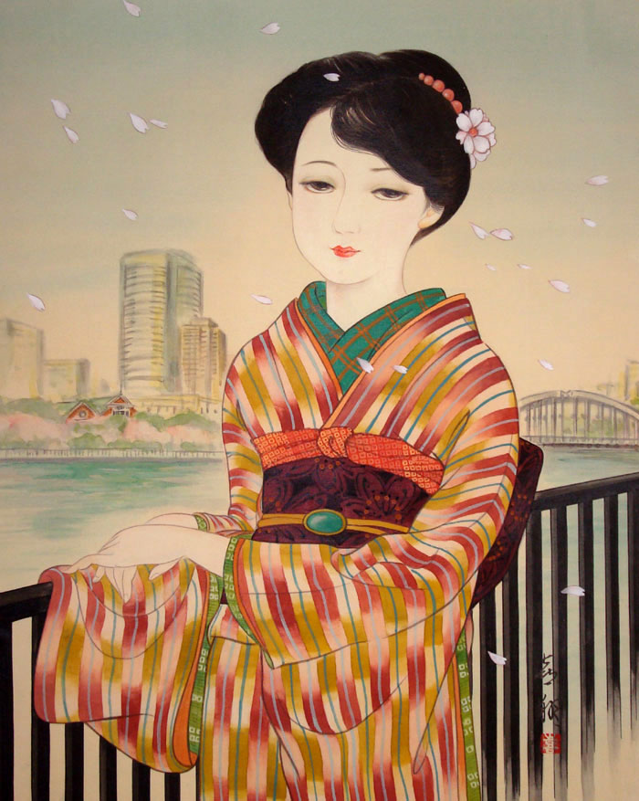 大正ロマン美人画・鈴木由太郎・白寿賞出展作原画大作