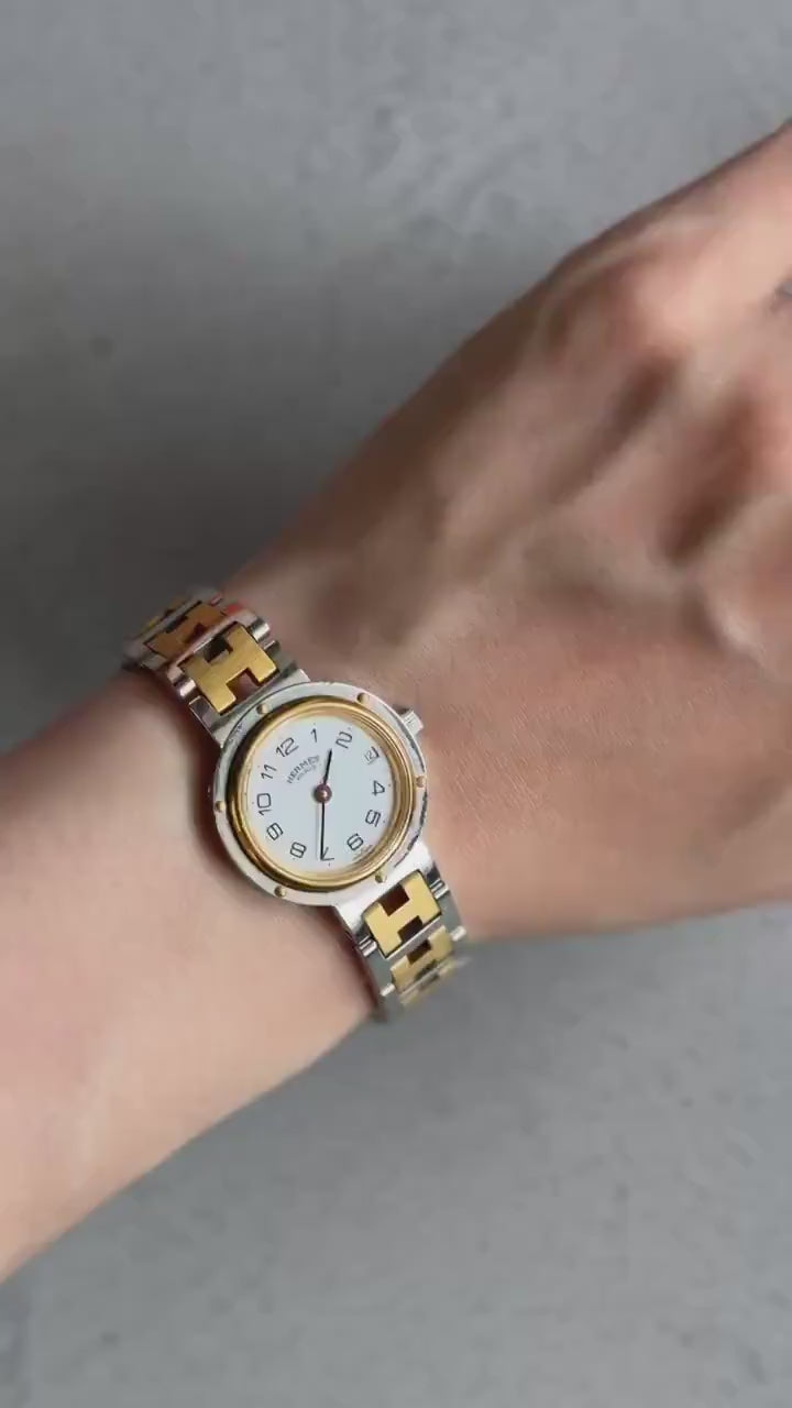 HERMES エルメス クリッパー ウォッチ 腕時計 レディース シルバー