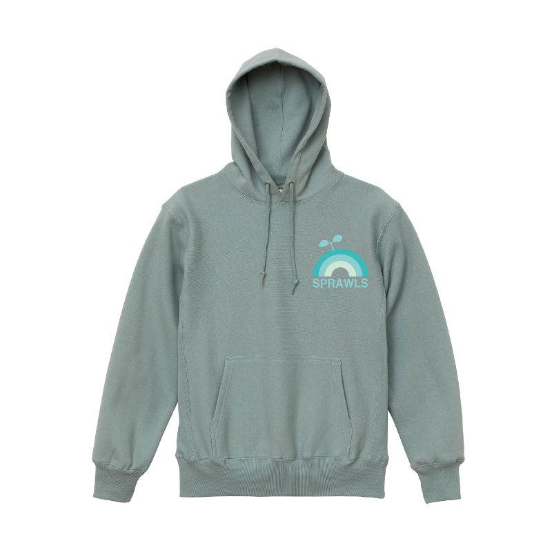 アメカジ パーカー フーディー Rainbow 虹 夕日 グラフィック 裏起毛