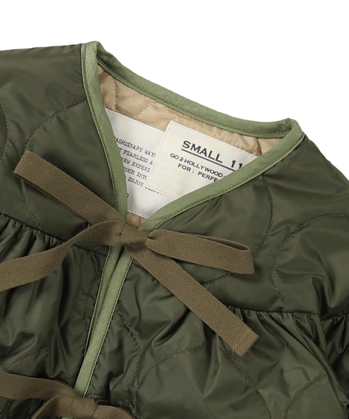 goto hollywoodライナーキルトコート01カーキ