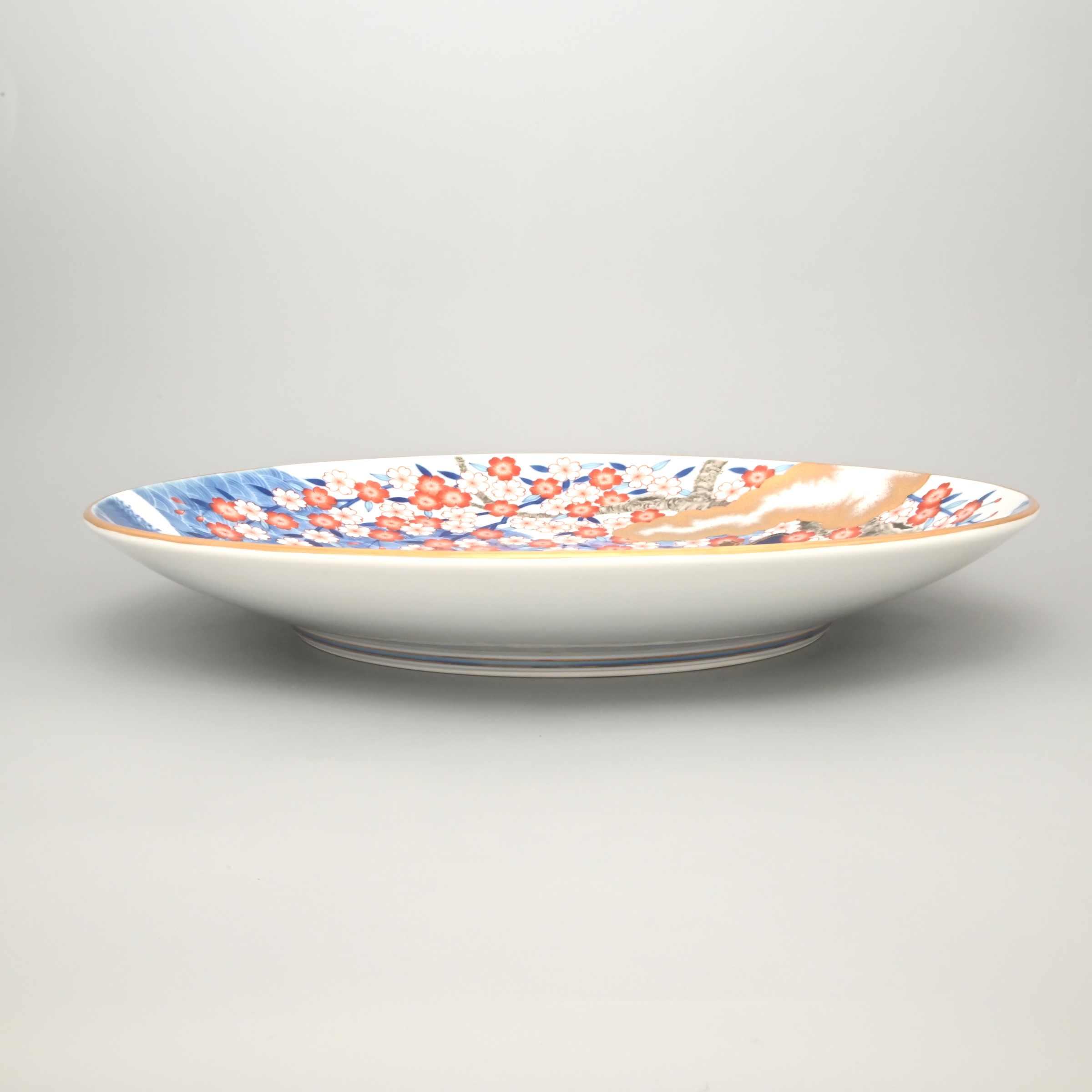 お値下げ有田焼大皿御所車に鶴 直径39センチほどのものです 名品】朝鮮