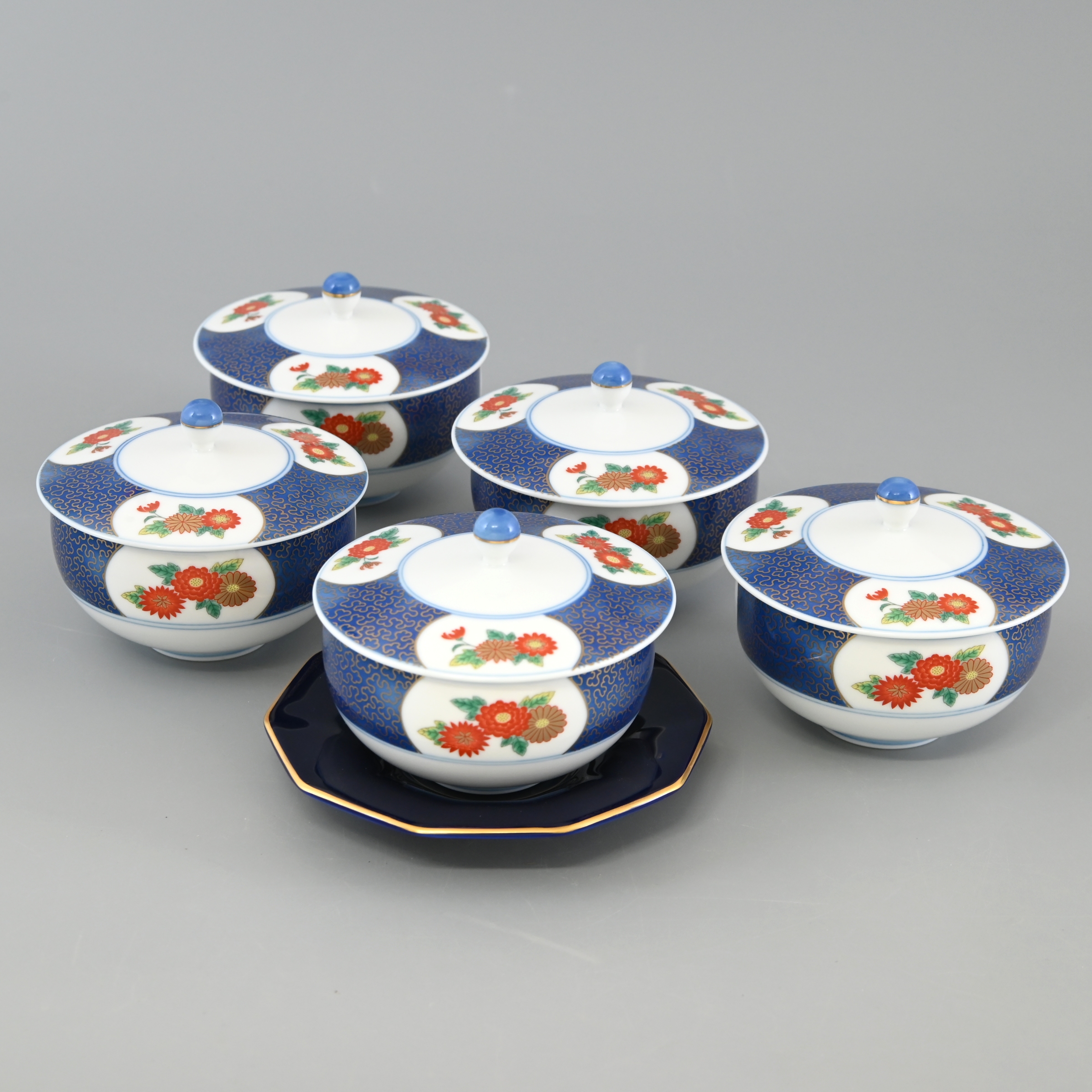 2370 香蘭社 オールド 1950年代 茶器セット ティーポット1客 湯呑5客