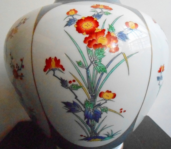 有田焼 源右衛門 染錦松竹梅 花瓶 一輪挿し 4点 有田焼 源右衛門 染錦