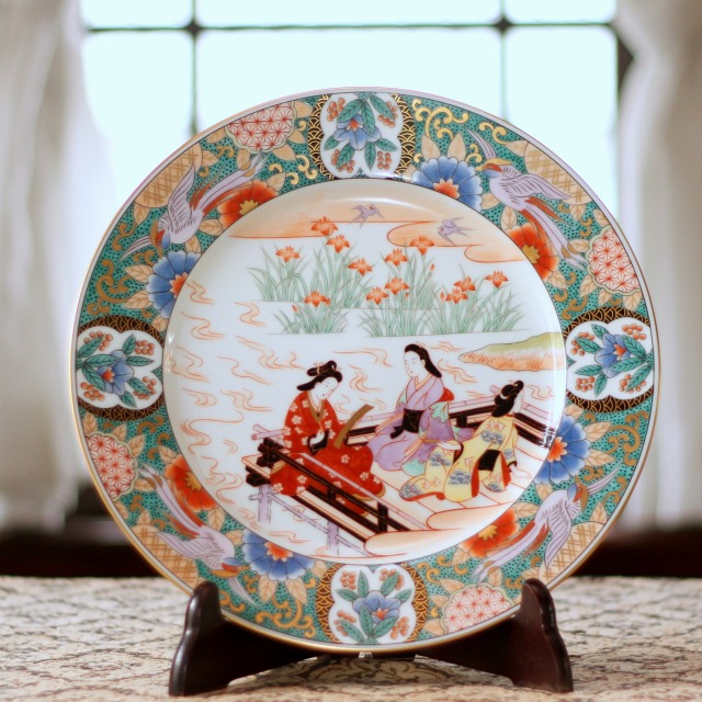 有田焼,飾り皿，インテリア，美人画（酒宴）|有田焼の老舗-香蘭社