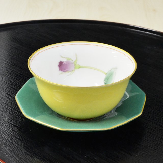 1506 香蘭社 ブライトローズ 中皿 5客 金彩 未使用 1506 香蘭社